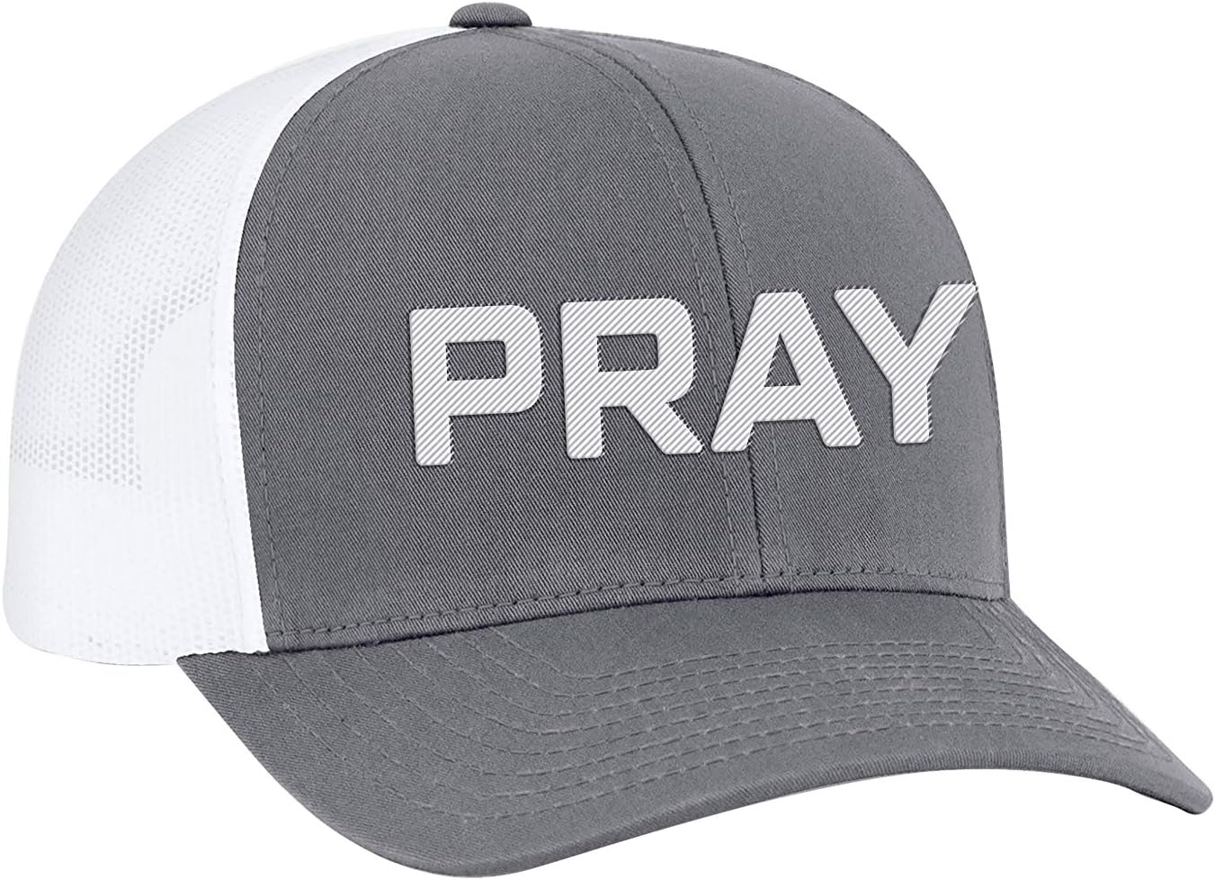 Men's Christian Prayer Warrior Embroidered Mesh Back Trucker Cap