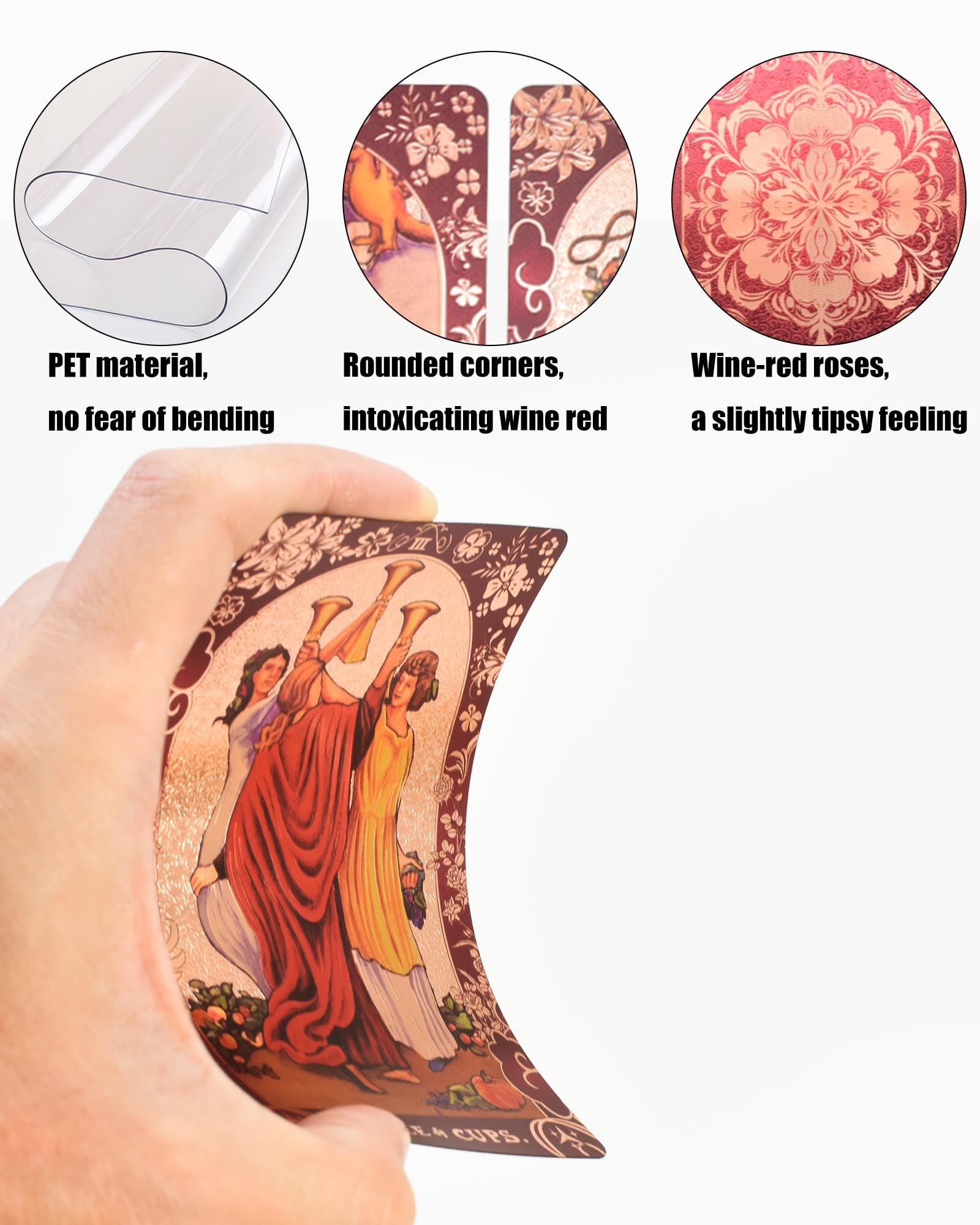 Englisches Waite Tarot Set - Weinrot Mit Goldfolie, 78 Karten + Guide