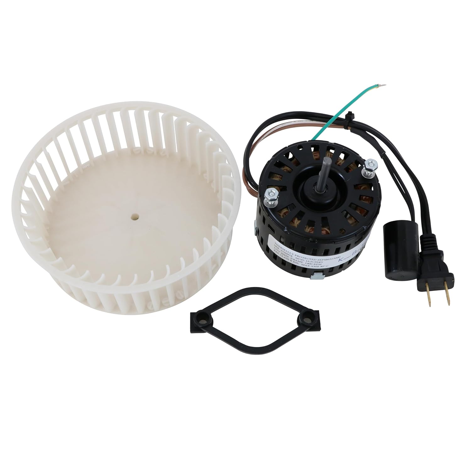 Kitchen Basics 101 Motor & Blower Wheel Replacement for Nutone 86322000, 86322-000 JA2C394, JA2C394N 86322 (QT110 1400 RPM) (Motor & Blower Wheel, 3.3 inches)