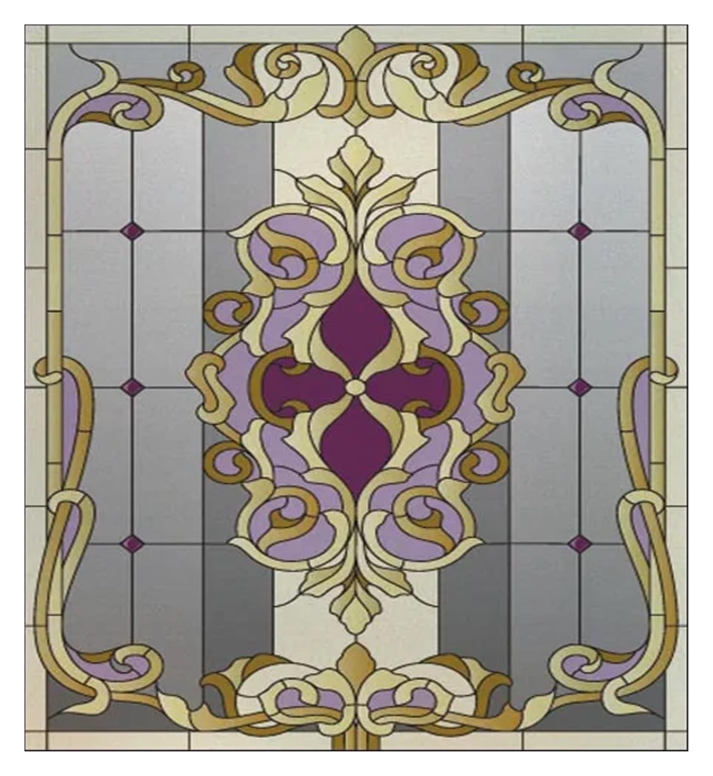 Window Film Stained Glass Window Film Retro Vintage Frosted Static Cling Art Colored Films Door Sticker