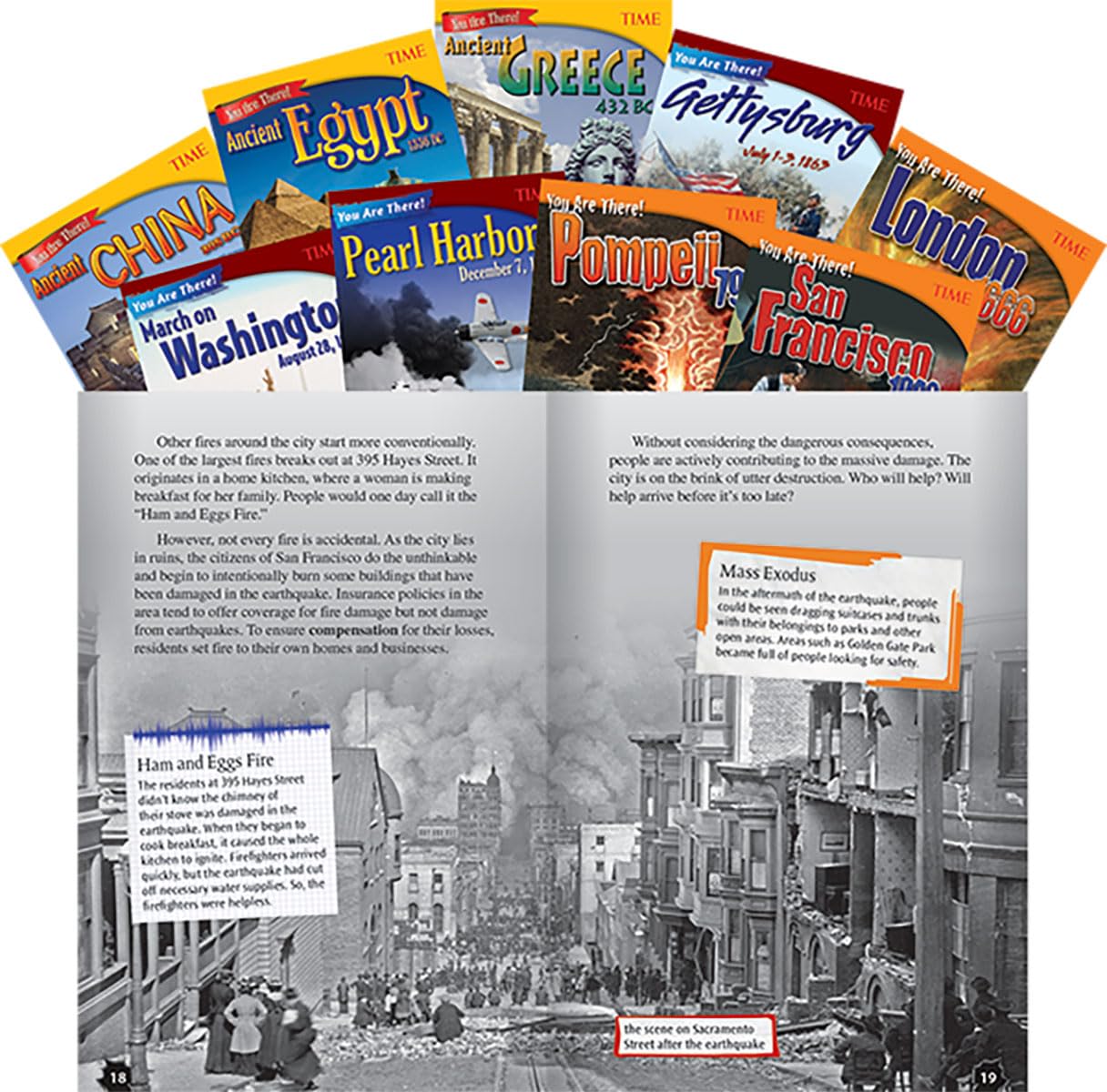 Teacher Created Materials TIME You Are There!, Grades 6 to 8, 9-Book Set (Time(r) Informational Text)