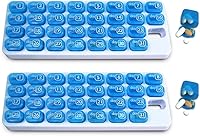 Vista 1 de Organizador de pastillas mensual de 31 días con cápsulas de píldoras de bolsillo desplegable y bandeja de almacenamiento para vitaminas