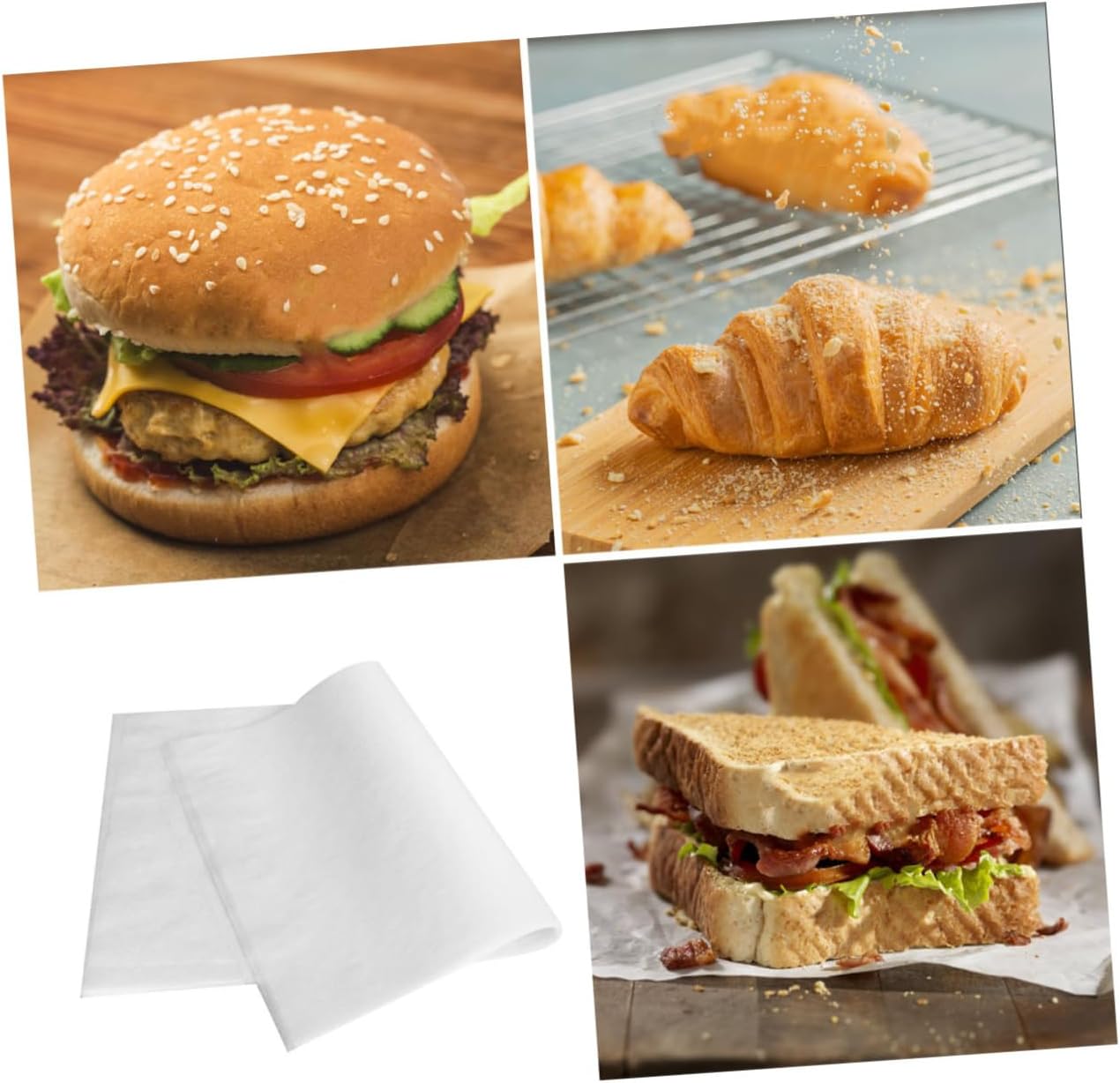TOYANDONA 40sheets Food-grade Parchment Paper Non-stick Bbq Baking Liner High-temperature Resistant Oil Baking Grilling and Steaming