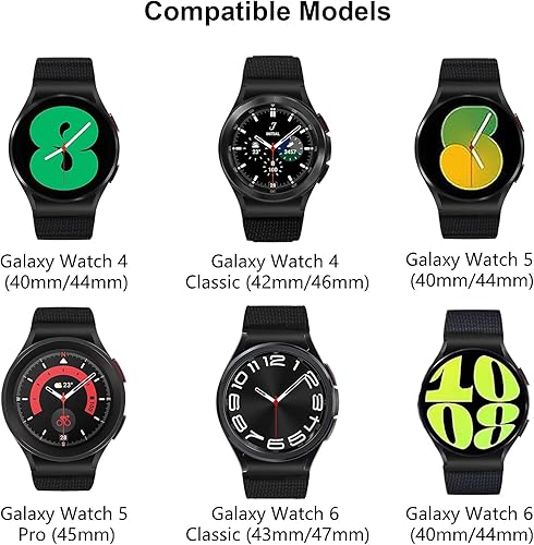 Miniatura 6 de Correas de metal One Click No Gap compatibles con Samsung Galaxy Watch 6 5 4 1.575 in 1.732 inGalaxy Watch 6 Classic Band 1.850 in 1.693 inWatch 5