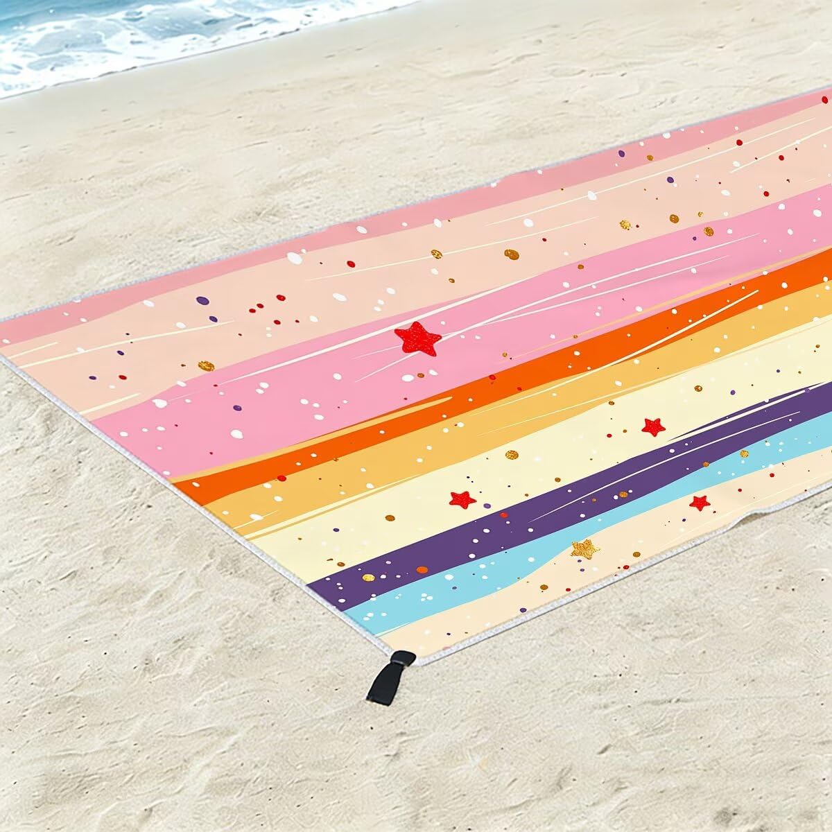 Ręcznik plażowy XXL, 100 x 220 cm, zestaw 2 szt., ręcznik do sauny, ręcznik z mikrofibry, szybkoschnący, sportowy ręcznik do studia fitness, lekki ręcznik kąpielowy, duży, bez piasku, ręcznik plażowy