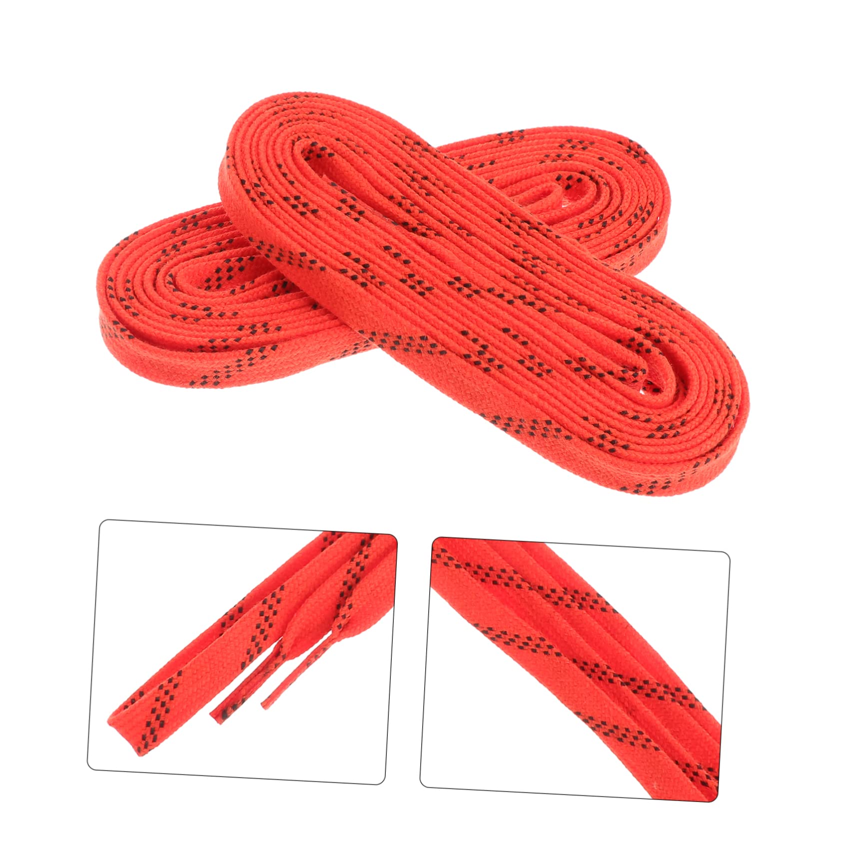 SUPVOX Lacets Antigel pour Chaussures De Hockey Accessoires Lacets De Hockey en Cire Chaussures Lumineuses Lacets De Chaussures De Course Lacets Noirs Chaussures De Patins À Glace