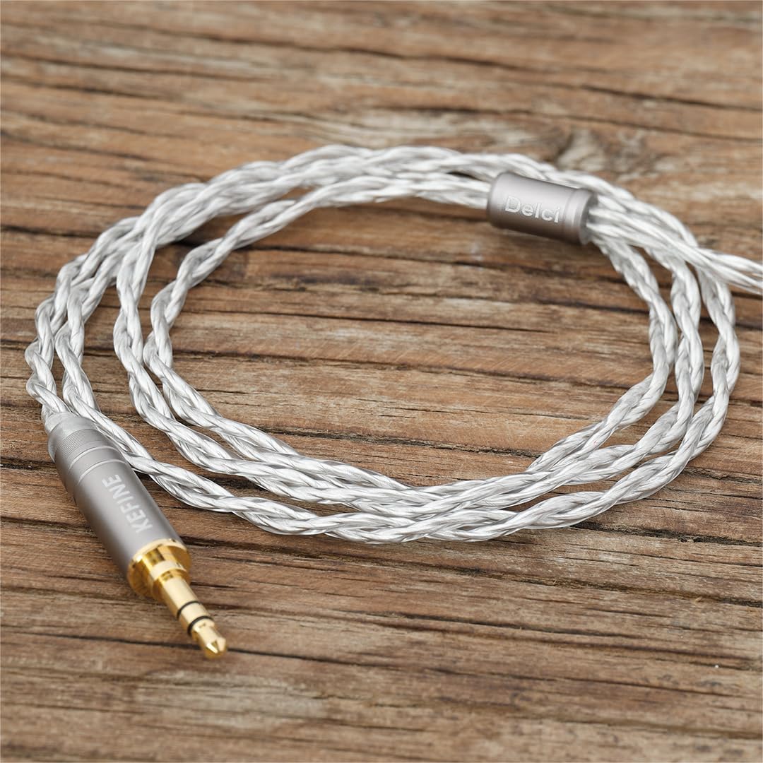 Kefine Delci AE 10 mm DLC+PU Diaframma Driver dinamico IEM, cablato in ear monitor, auricolari HiFi con suono trasparente e potente, due stili di sintonia (3,5 mm)