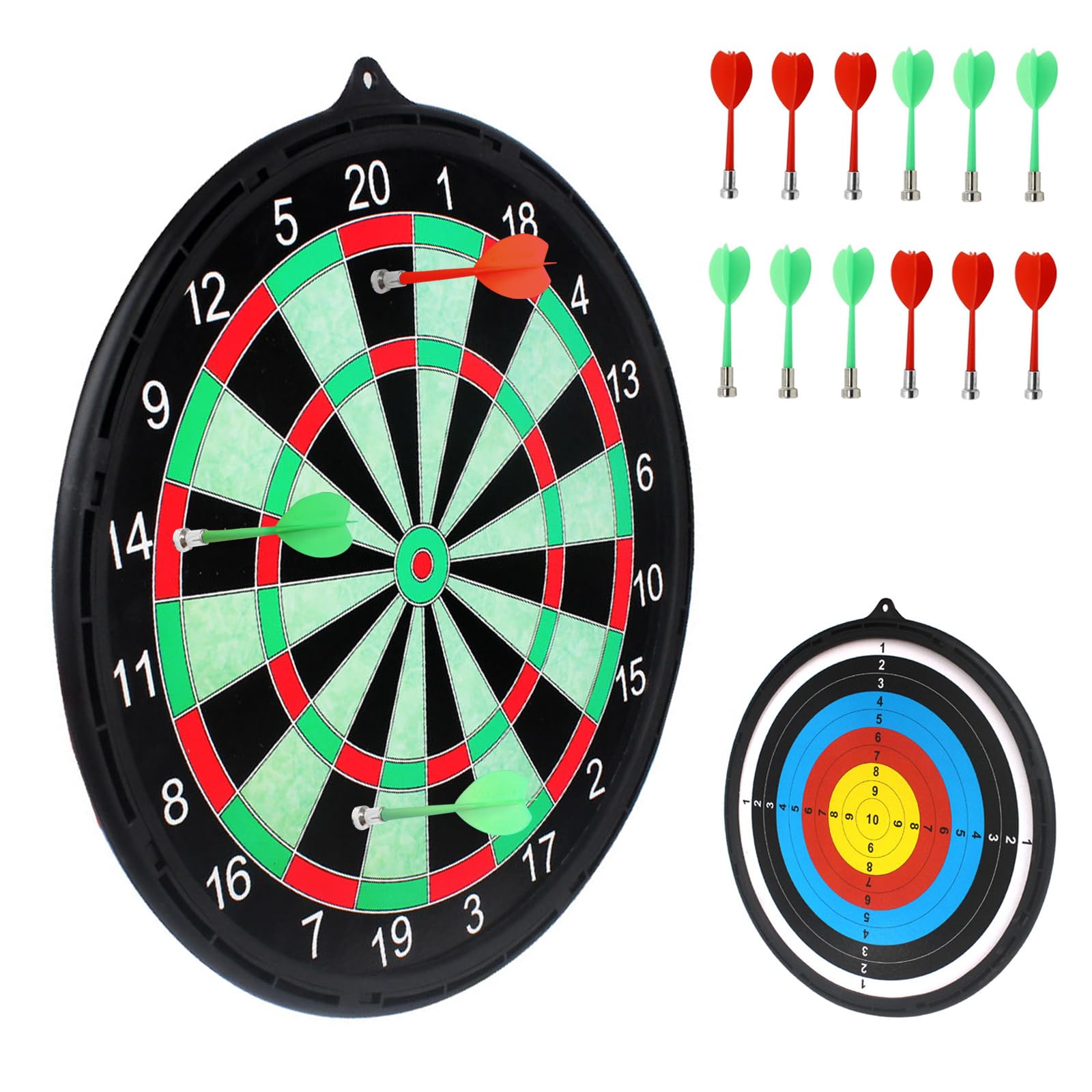 MEETOZ Magnetic Dart Board, 12pcs Magnetic Darts, Indoor and Party Games, Safe Magnetic Dart Board Toys Gifts for 3-12 Year Old Boy Kids