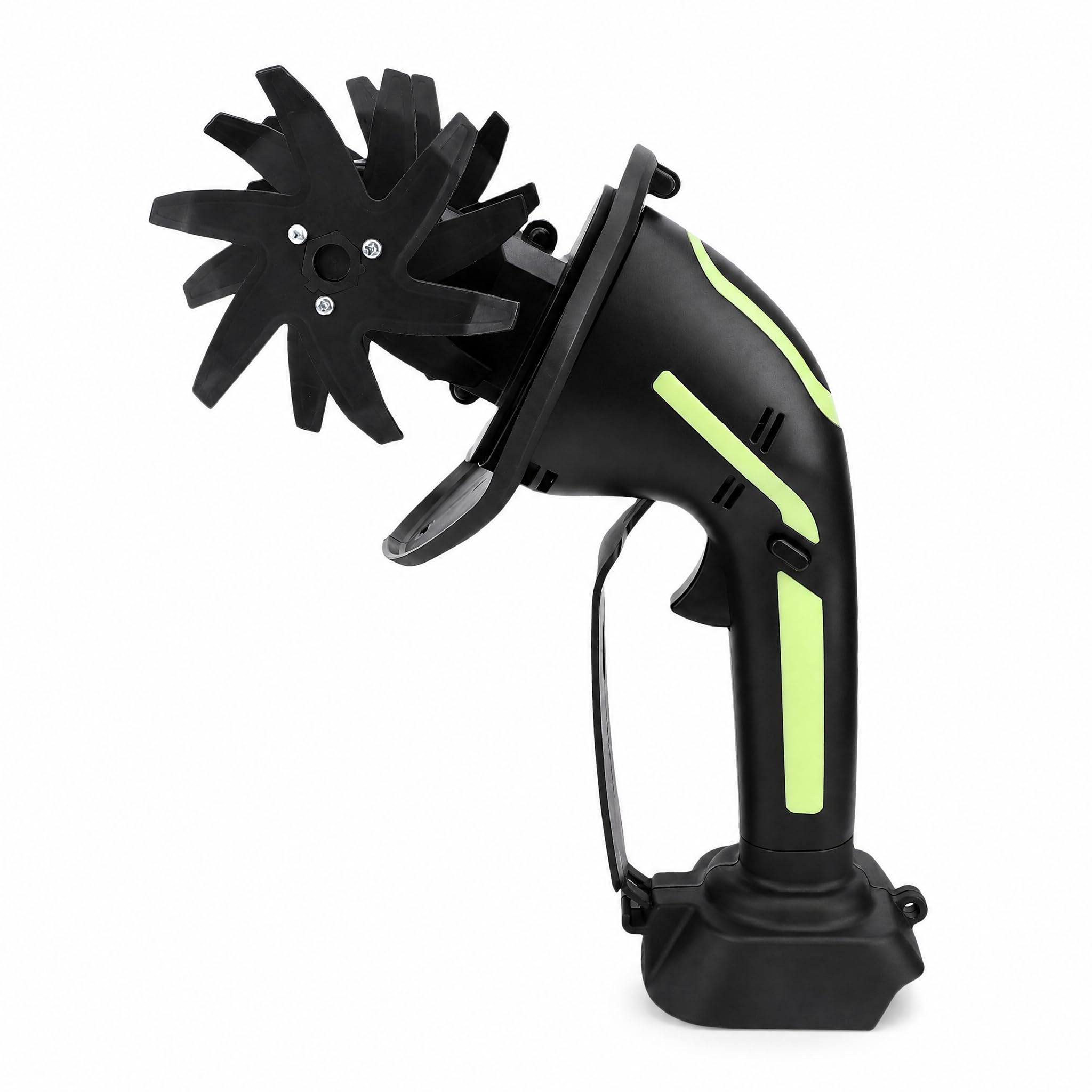 Bewinner Motobineuse électrique de Jardin, Mini Cultivateur Portatif sans Fil Rechargeable avec Profondeur et Largeur de Labourage de 4 Pouces, Interrupteur de sécurité et Poignée Antidérapante