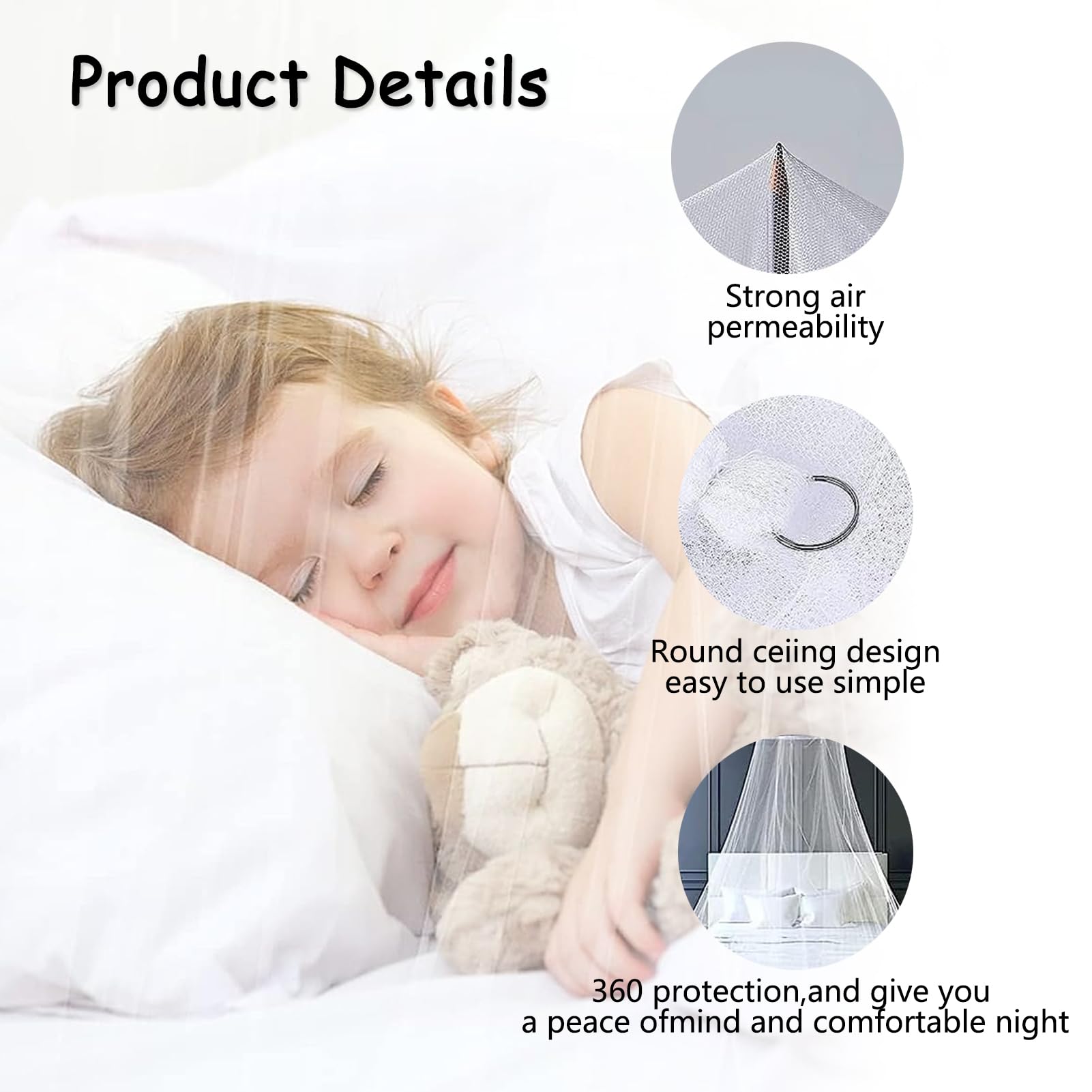 Moskitonetz Bett Für Doppelbett Einzelbett 250 x 1100 x 60cm Fliegennetz Bett Mückennetz Bett Mosquito Net Bed Bed Net Mosquito Netz Geeignet Camping Reise Und Zu Hause.
