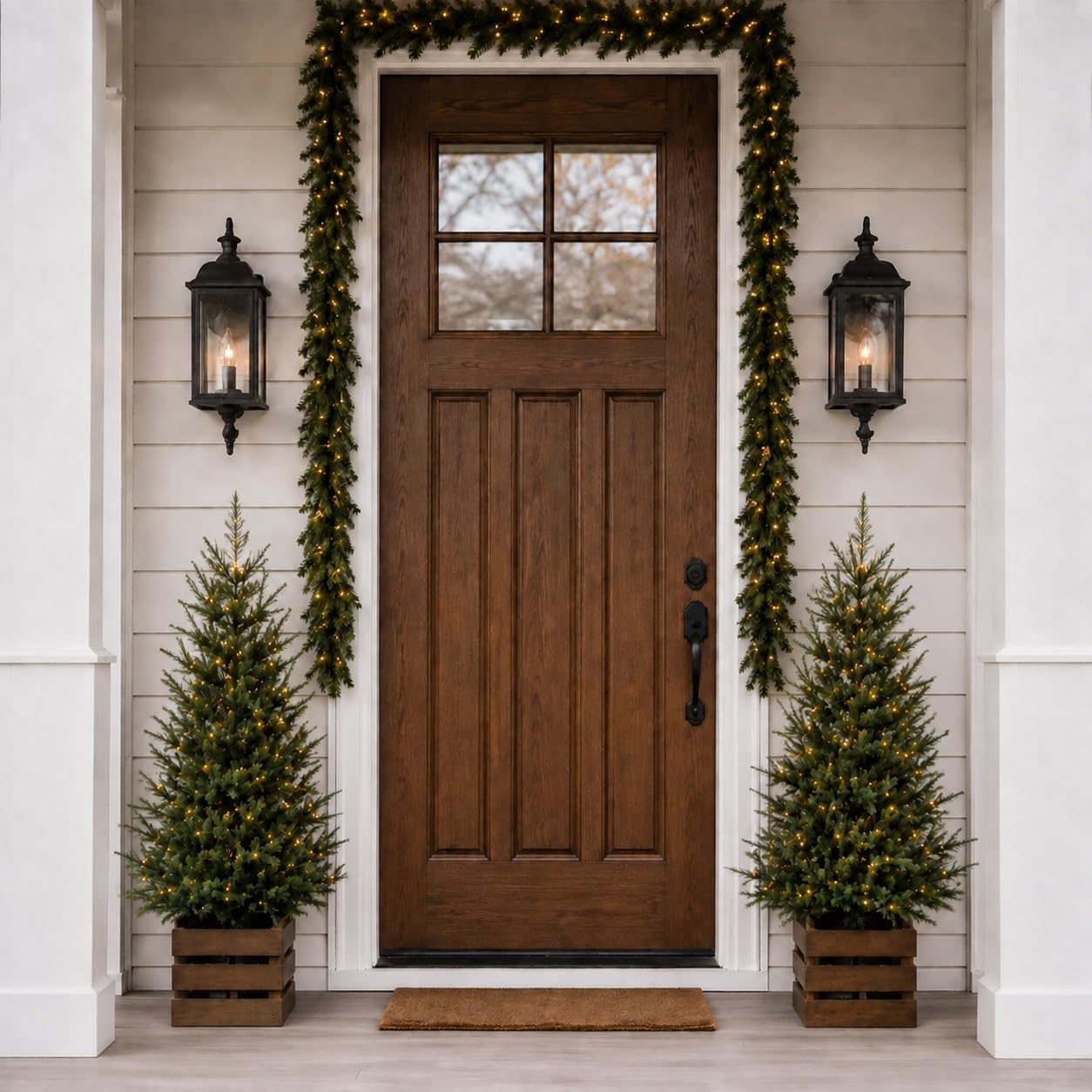 COLLECTIVE HOME 2 Pack Pre-Lit 4 FT Christmas Trees, 70 Lights, 8 Functions image 4