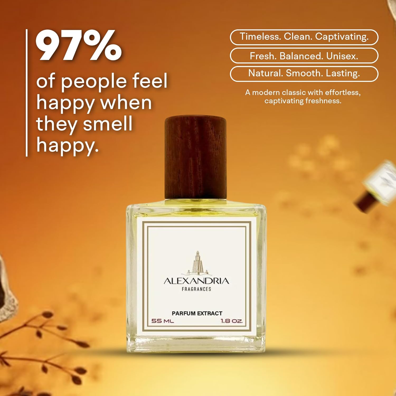 Alexandria Fragrances Retro Flare (silver) Perfume - Premium Eau de Parfum with Coriander & Musk Notes - Luxury Fragrance with Juniper Berries, Coriander & Musk – Men Cologne for Every Occasion 55ml