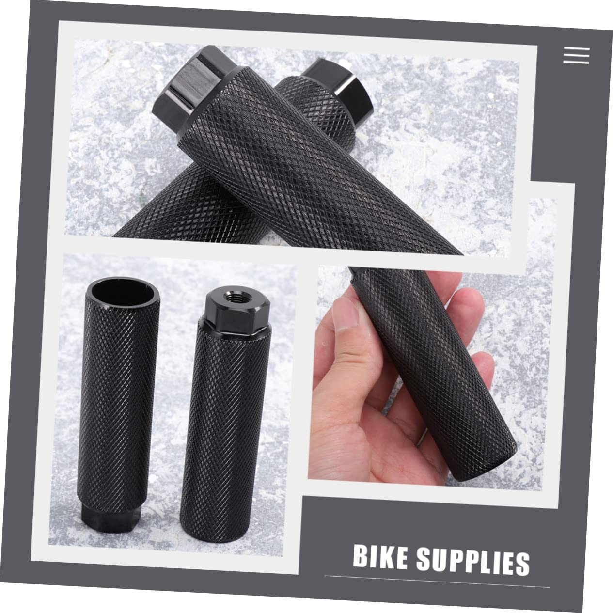 MUELODSIC 1set Portable Bike Rear Pegs -Skid Cycling Foot Stands for Mountain Compact Design for Easy Installation and Stability for Outdoor Riding