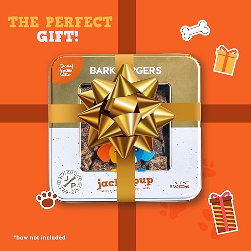 Miniatura 6 de Jack&Pup Bark Burgers Bites Dog Gifts  Holiday, Adoption, Dog Birthday Treats in Classy Tin  Jerky Dog Treats (Bully Burger Bites - 12oz Bites)
