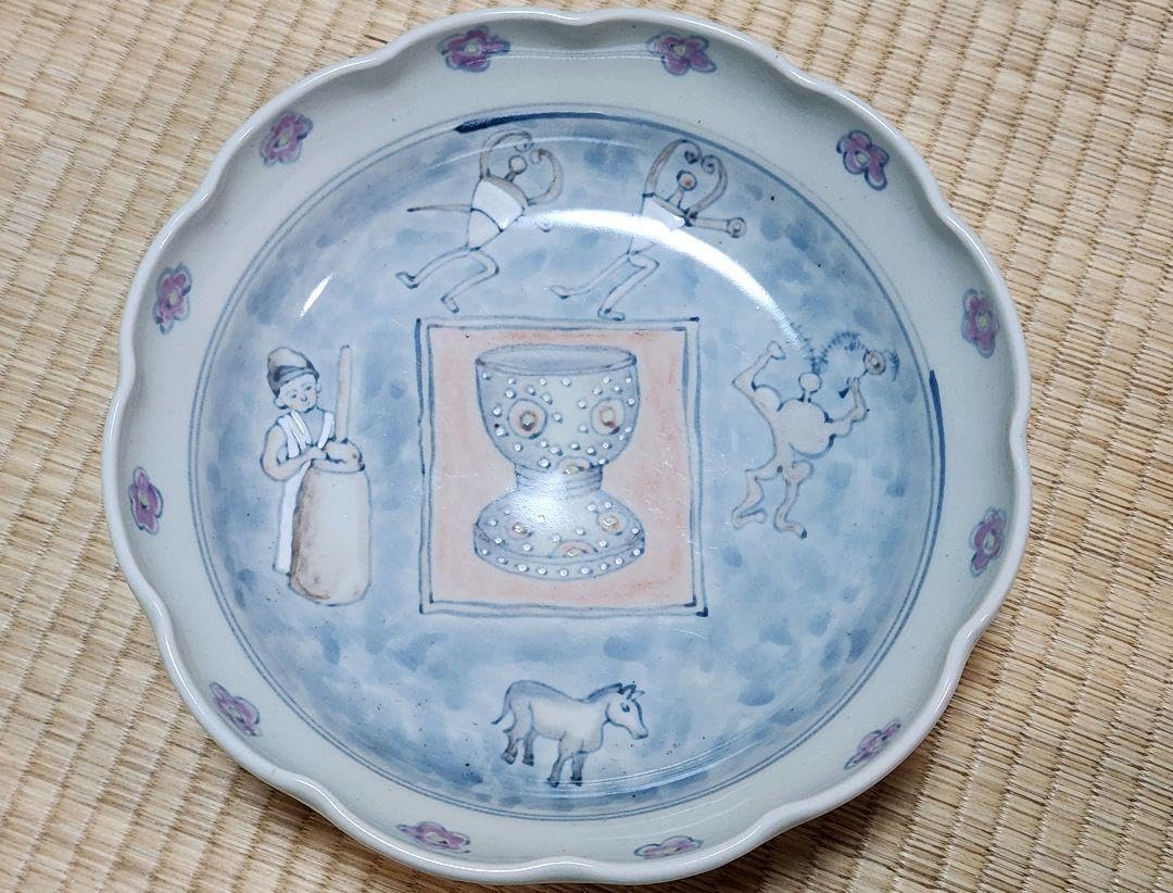 佐藤走波 菓子鉢 盛鉢 皿 有田焼 五代 佐藤走波 染錦花