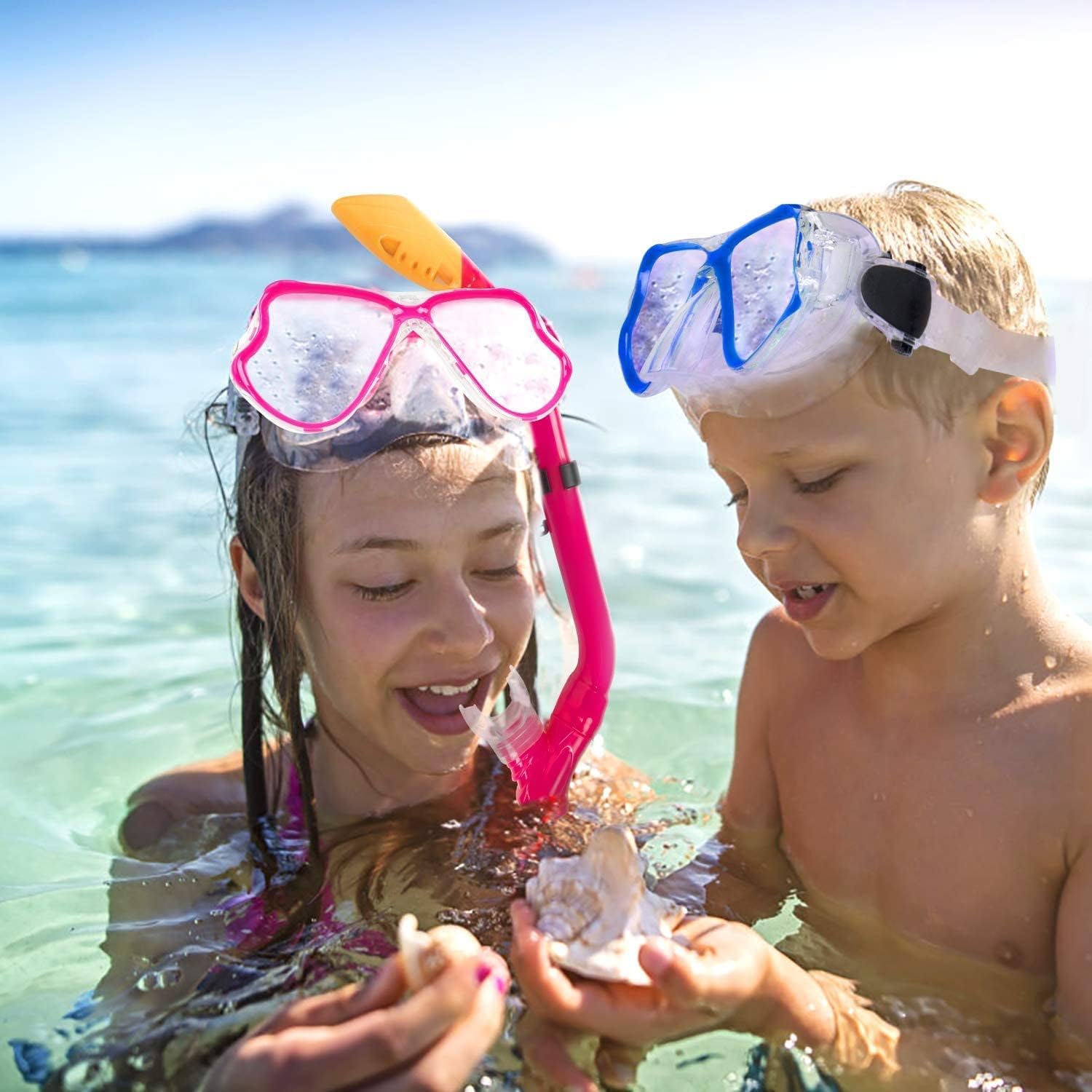 BESTOTTAM Snorkel mask with Dry top, Anti-Fog and Anti-Leak Snorkel Set, Diving mask with Waterproof Equipment for Unisex Adults and Children 3