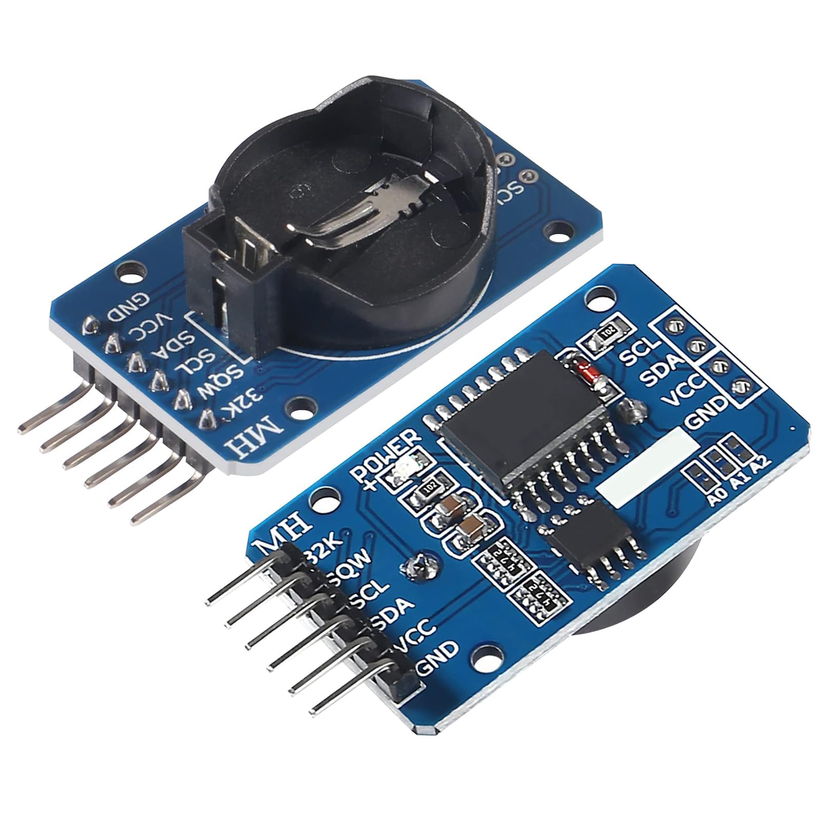 Real-Time Clock RTC modulo compatibile con orologio in tempo reale I2C, modulo orologio I2C RTC per Arduino e Raspberry Pi con batteria (6 pezzi)