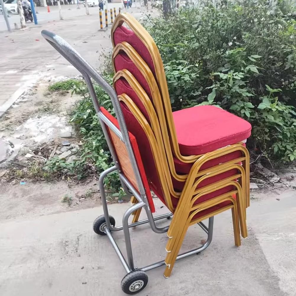 Carrito de transporte apilable con ruedas para un fácil movimiento y Sto - Perfecto para banquetes, eventos y catering - Diseño para un manejo sin esfuerzo