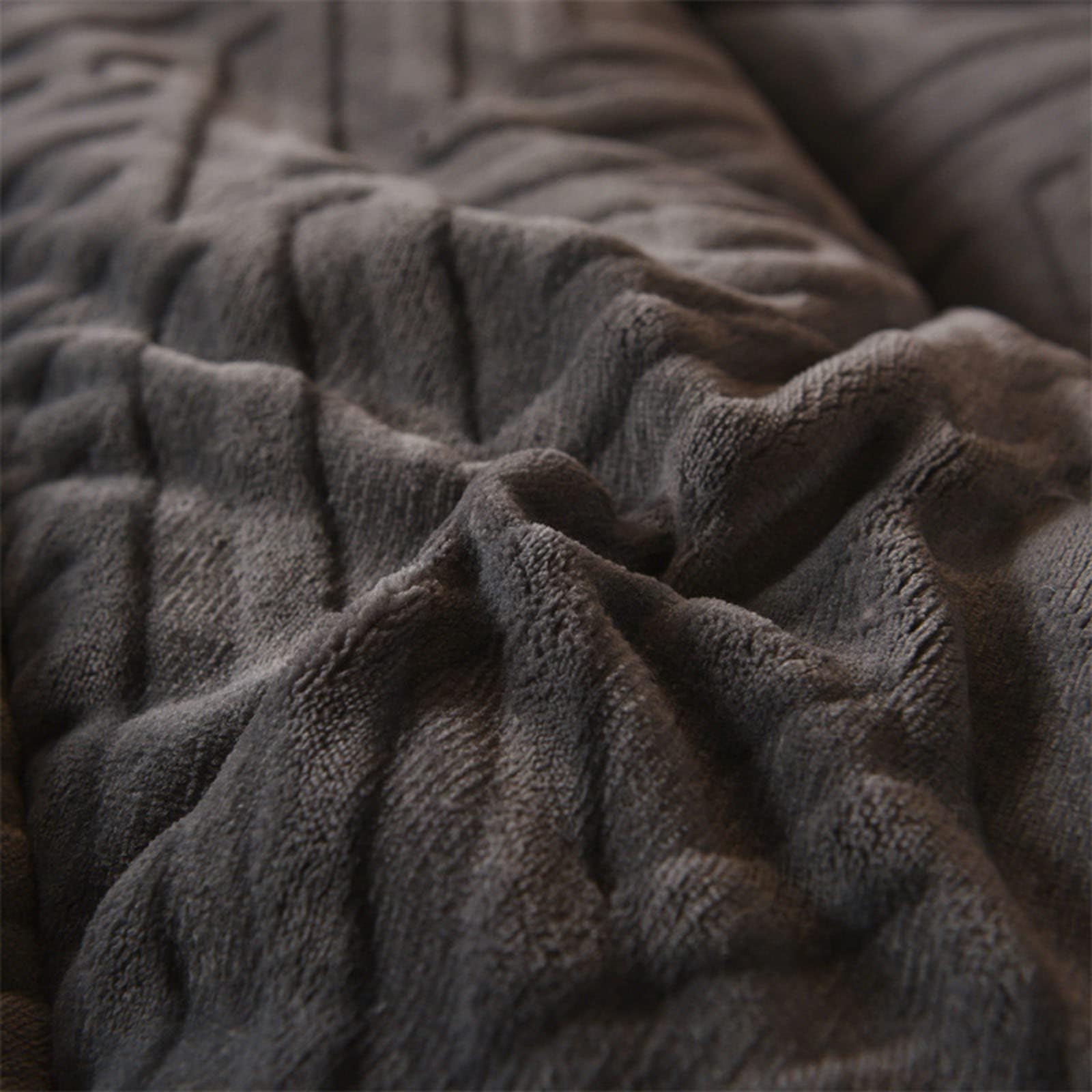 ZMIN Trapunta in Velluto di Flanella Super Calda Coperta Invernale Ponderata Trapunta in Pile A Doppia Faccia Addensata Calda Autunno Primavera Peluche Trapunta Core,B,220x240cm/5kg