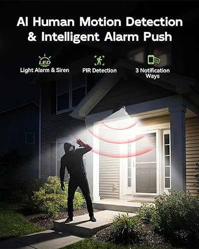 Miniatura 8 de Cámaras de seguridad 2K inalámbricas para exteriores, WiFi 2.4G5G, cámara solar inalámbrica para exteriores, visión nocturna a color, energía solar,