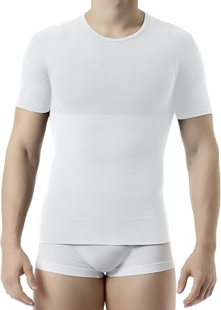 Farmacell Compression Shirt Men, Cotton Shapewear Tummy Control, Made in Italy, 419