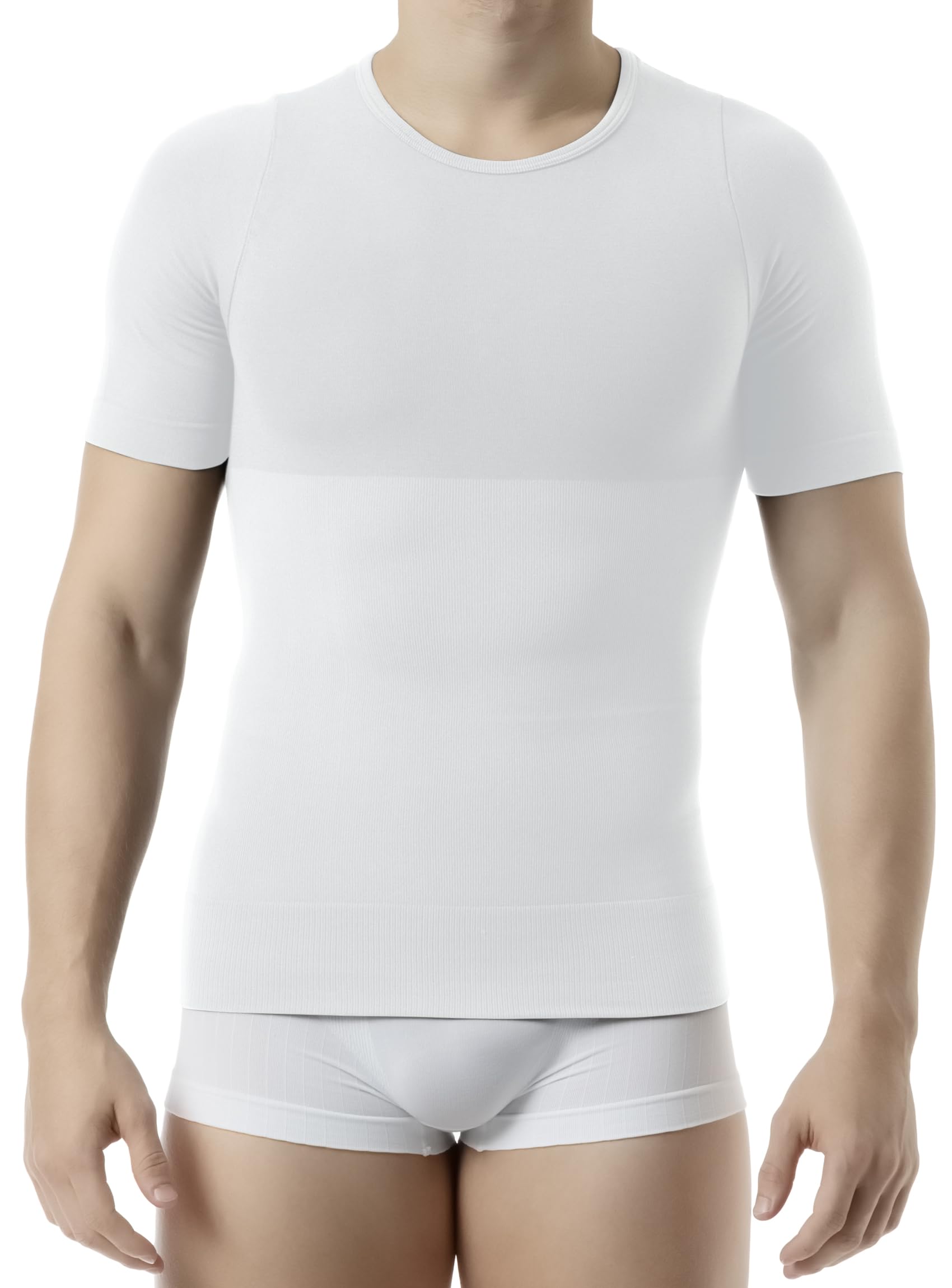 FarmaCell T-Shirt Uomo Contenitiva in Cotone, Maglietta Compressione, Effetto Pancia Piatta, Made in Italy, 419