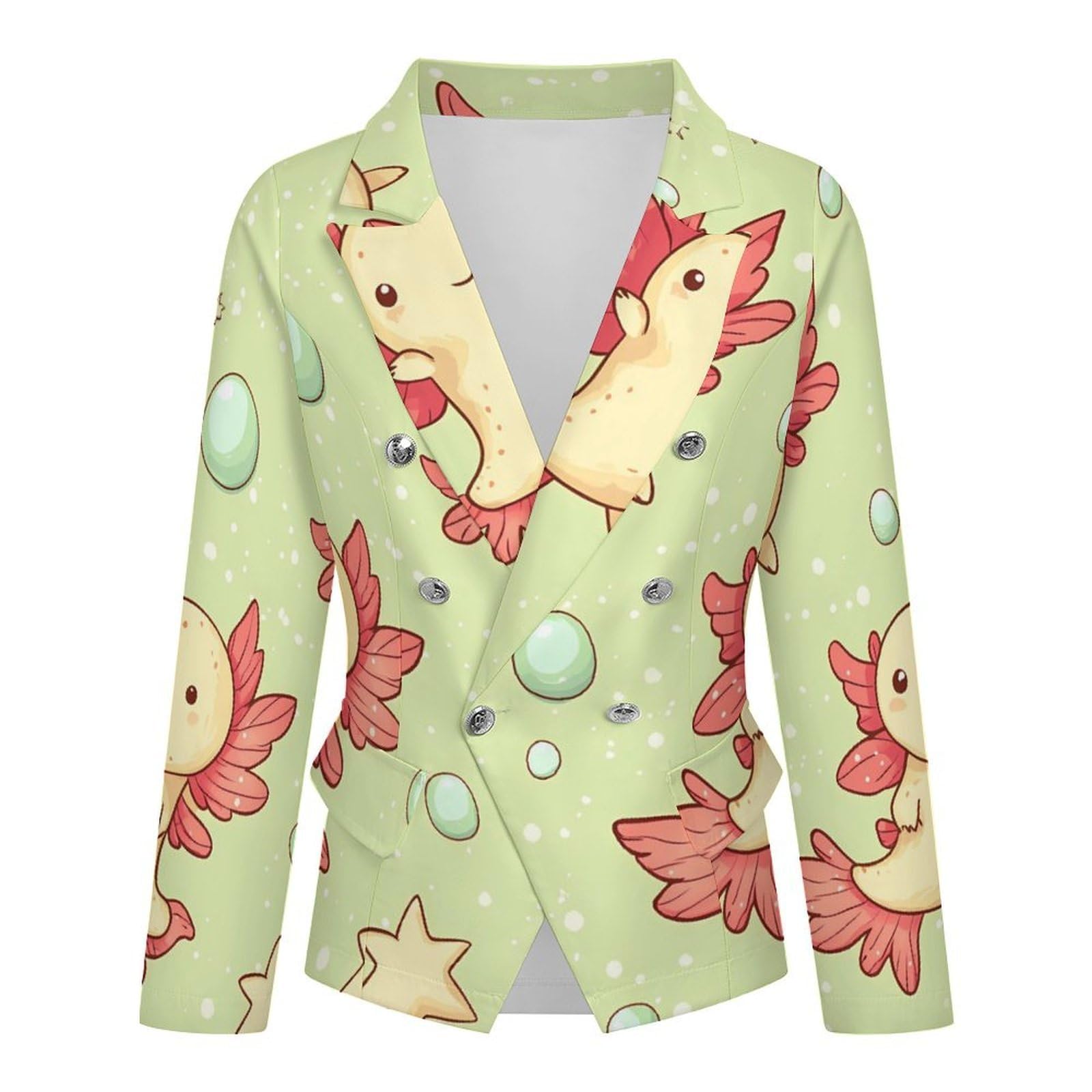 Simpatico modello Axolotls Casual Blazer da donna leggero abiti giacca cappotti per viaggi eventi uso quotidiano