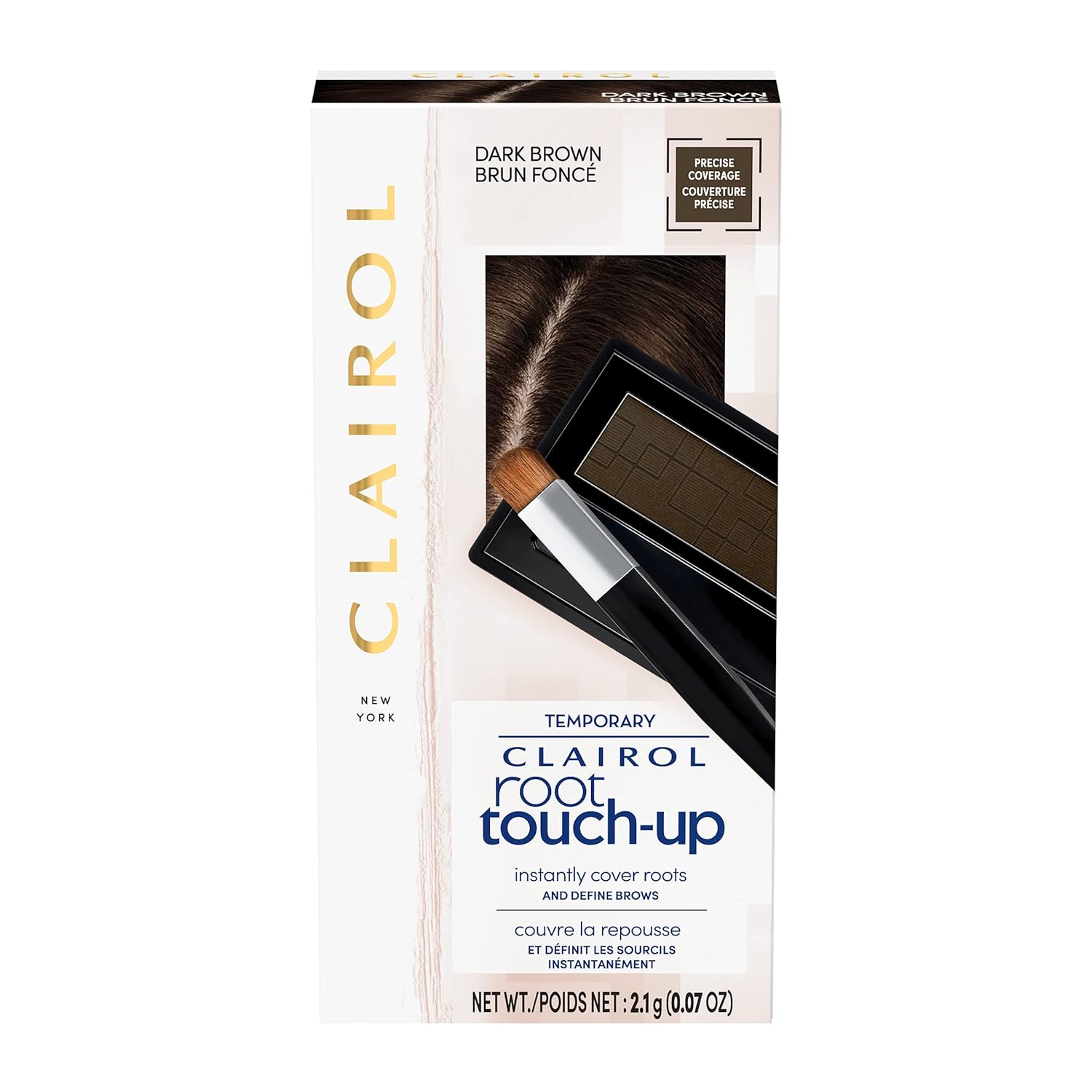 Clairol Root Touch-Up Temporary Concealing Powder, Dark Brown Hair Color, Pack of 1 Clairol Root Touch-Up Temporary Concealing Powder, Dark Brown Hair Color, Pack of 1