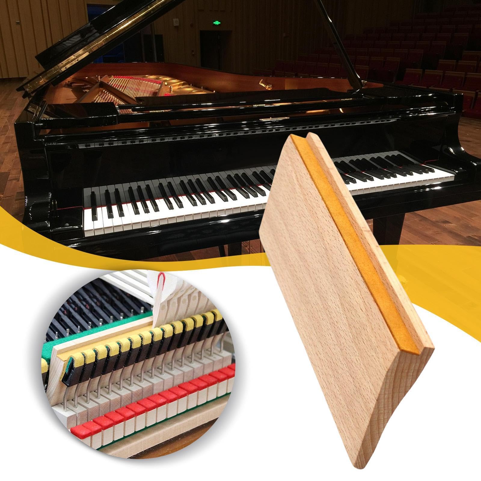 Piano Tuning Board Outil d'ajustement Accessoire d'entretien pour Piano à Queue Structure Robuste en Bois Adapté Aux Techniciens et Amateurs D, Style A