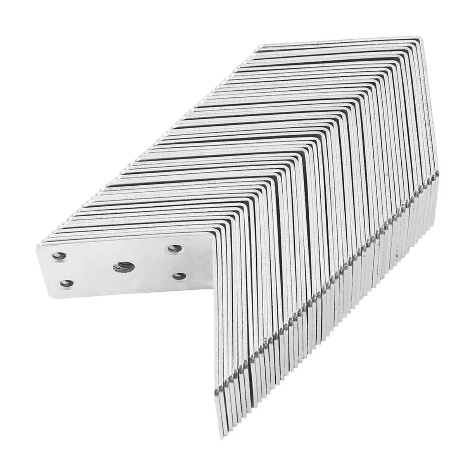 50 Stück Winkelhalterung, robuste L-Eckstrebenplatten for Holz und Stahl, 65 x 40 mm Geeignet zur Möbelbefestigung