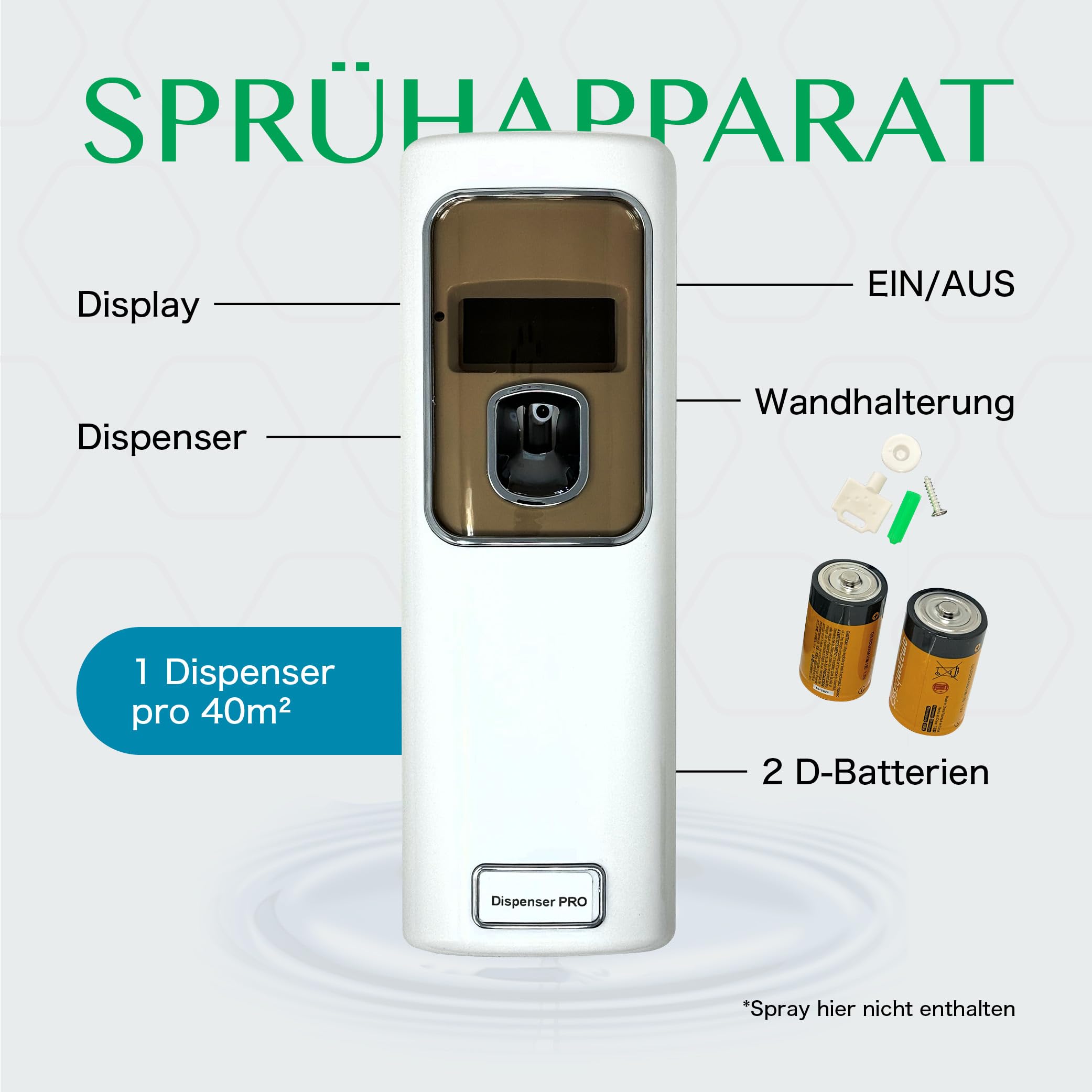 Dispenser PRO (programmierbar) Spraydosen zu 250 ml (ohne Spray!)