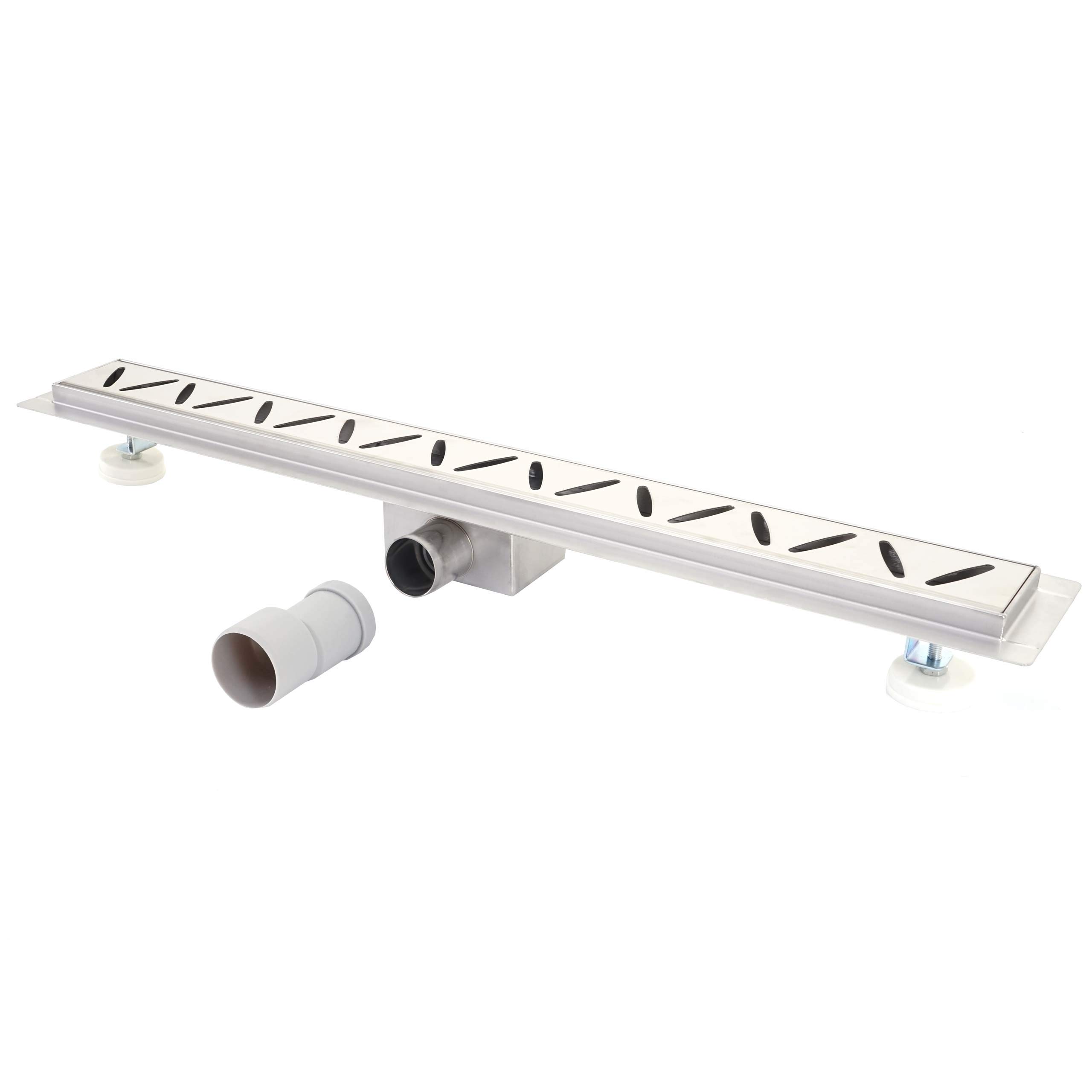 Mendler HWC-D94c - Canaleta para desagüe de Ducha (sifón de Acero Inoxidable, 50-120 cm)