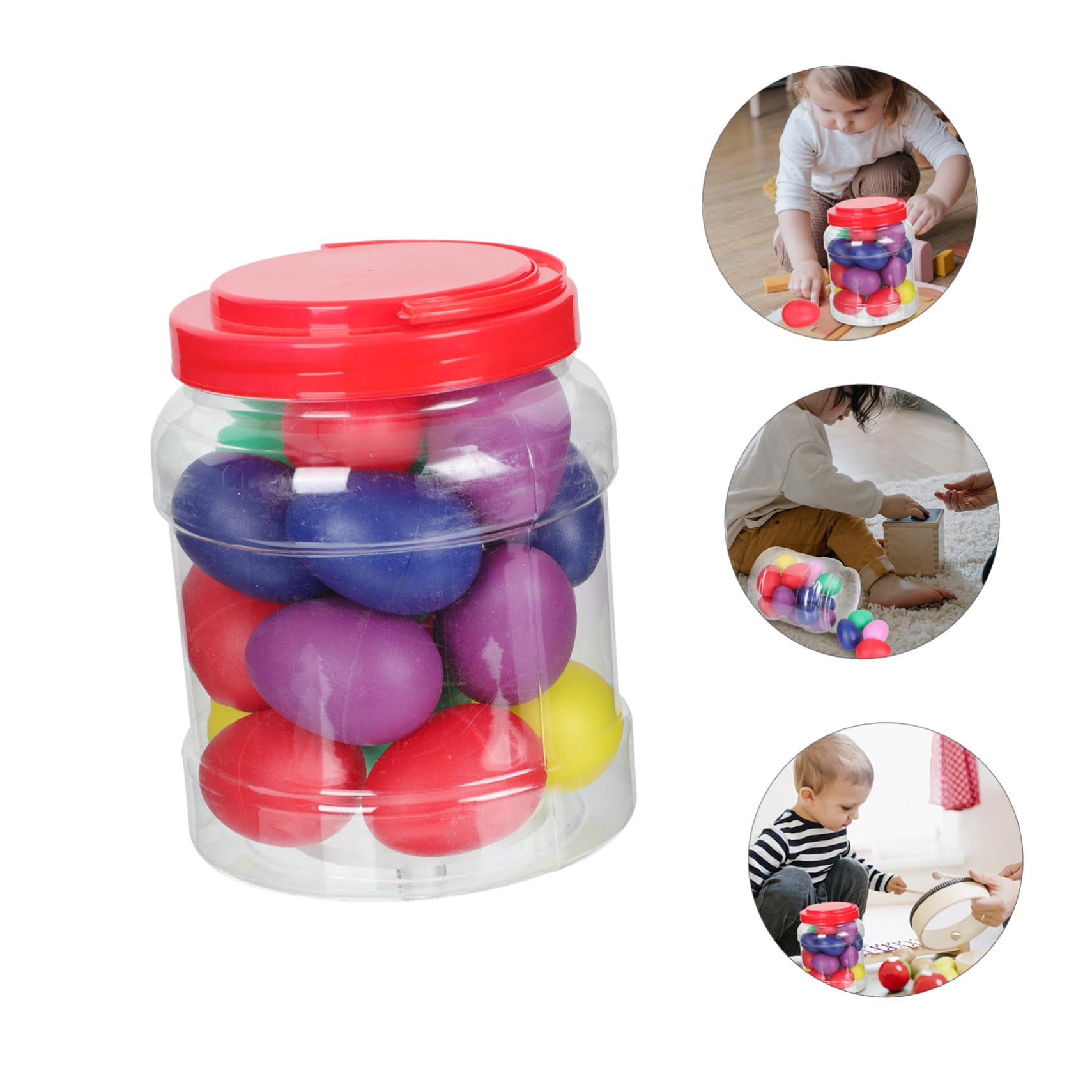 Toddmomy 20 Strumenti Musicali a Uovo per Percussioni per Ragazzo Ragazza, Portatili in Plastica Superficie Liscia per Educazione Precoce e Compleanni Colore Casuale