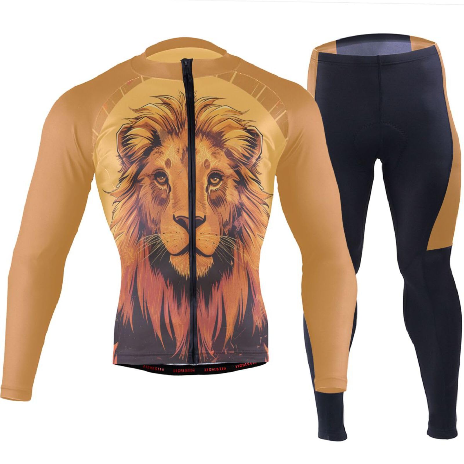 Langärmeliges Radtrikot mit Taschen, schnelltrocknend, für Herren, kurz, 3D-gepolstert