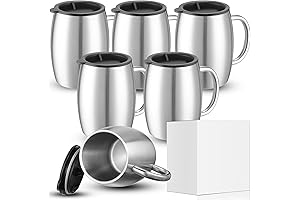 14oz Stainless Steel Coffee Mug; Spillproof with Handle