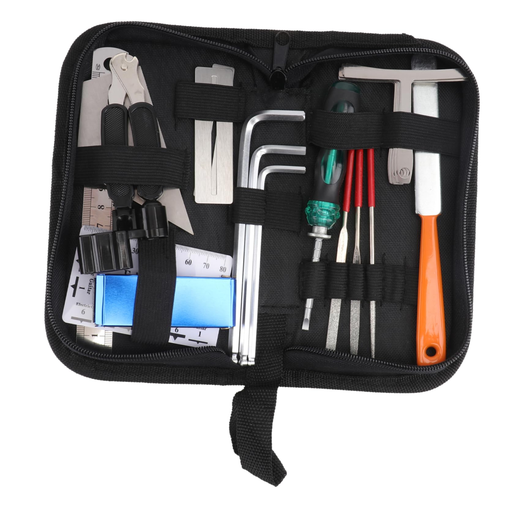 SOIMISS 1 juego Herramientas de de Guitarra Herramientas de Reparación y Limpieza Accesorios para Instrumentos para Profesional y Personal Incluye Bolsa de Transporte para Organización y