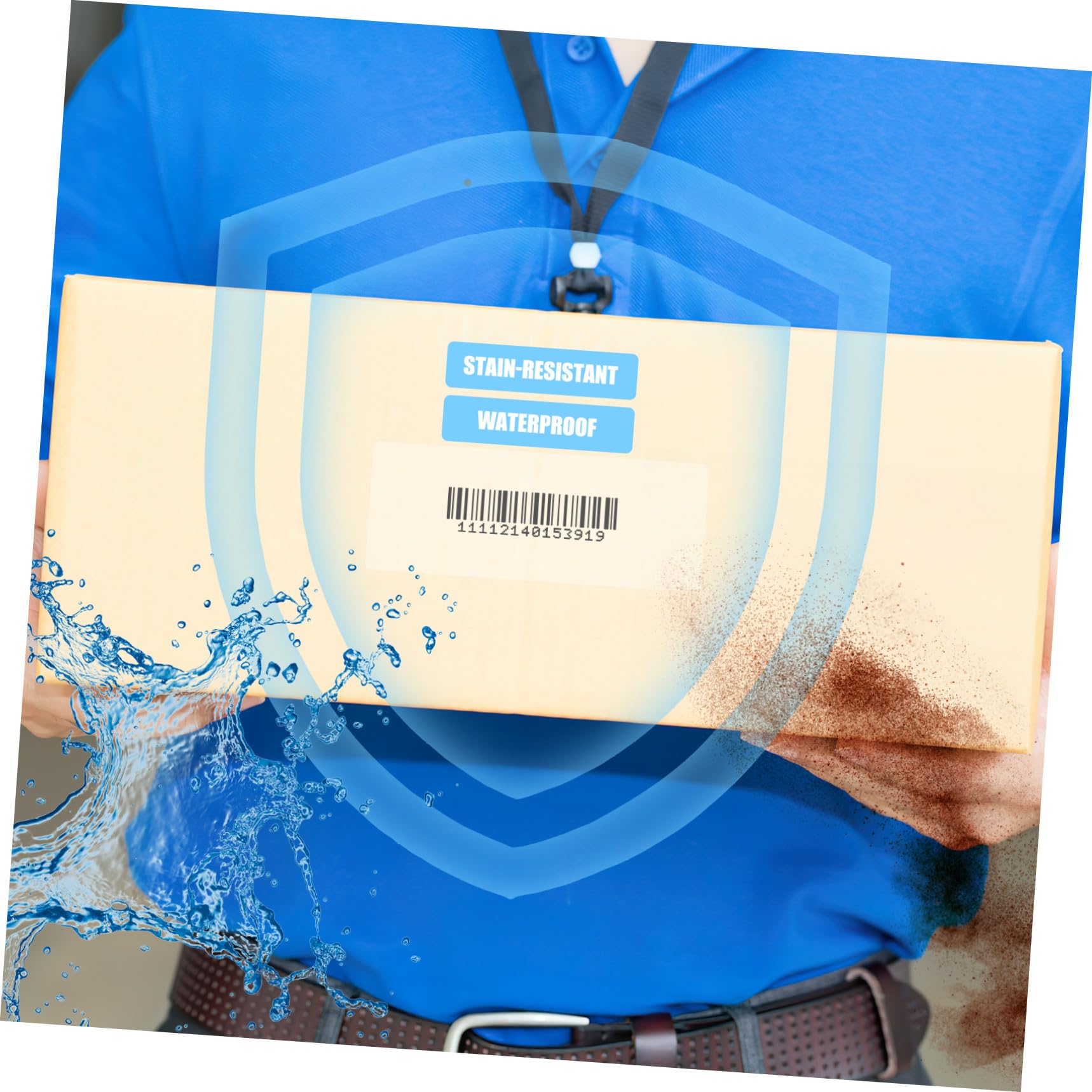 ULTECHNOVO Étiquettes Autocollantes Transparentes en Pvc Film Protecteur Anti-courbure 500pcs pour Protéger Codes-barres et Numéros pour Maison et Hôpital