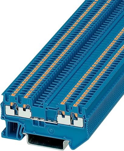 Phoenix Safe Durchgangsklemme PT 1,5/S-Quattro BU, 50 Stück, 3208208, Blau