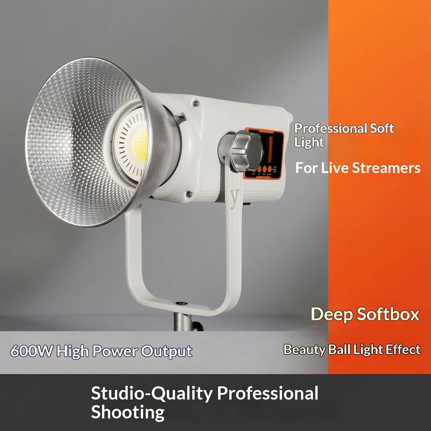 600 W COB LED Studio Luce Bicolore 2700 K-6500 K Dimmerabile con Display OLED DMX512 10 modalità Scena, Alta CRI Luce fissa per Fotografia Video Produzione Live Streaming