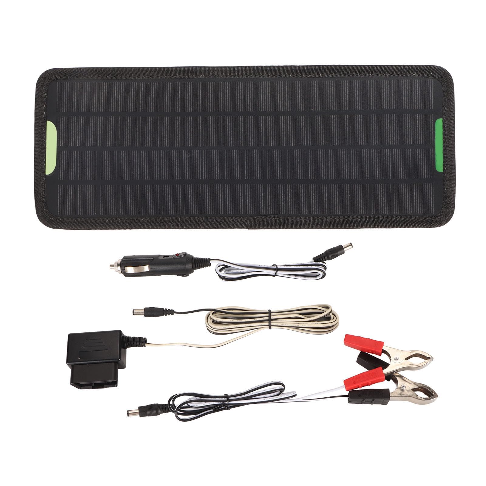 Cargador Solar, 10W 12V Cargador de batería con energía Solar Cargador de batería Solar Mantenedor OBD Cargador de Coche Cargador Solar