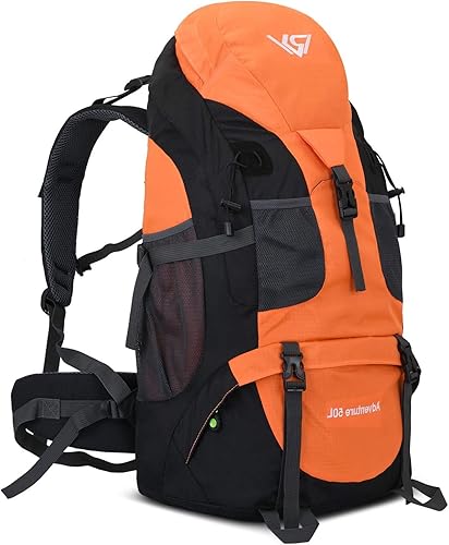 Miniatura 8 de Mochila de senderismo de 50 litros, impermeable, ligera, para viajes al aire libre