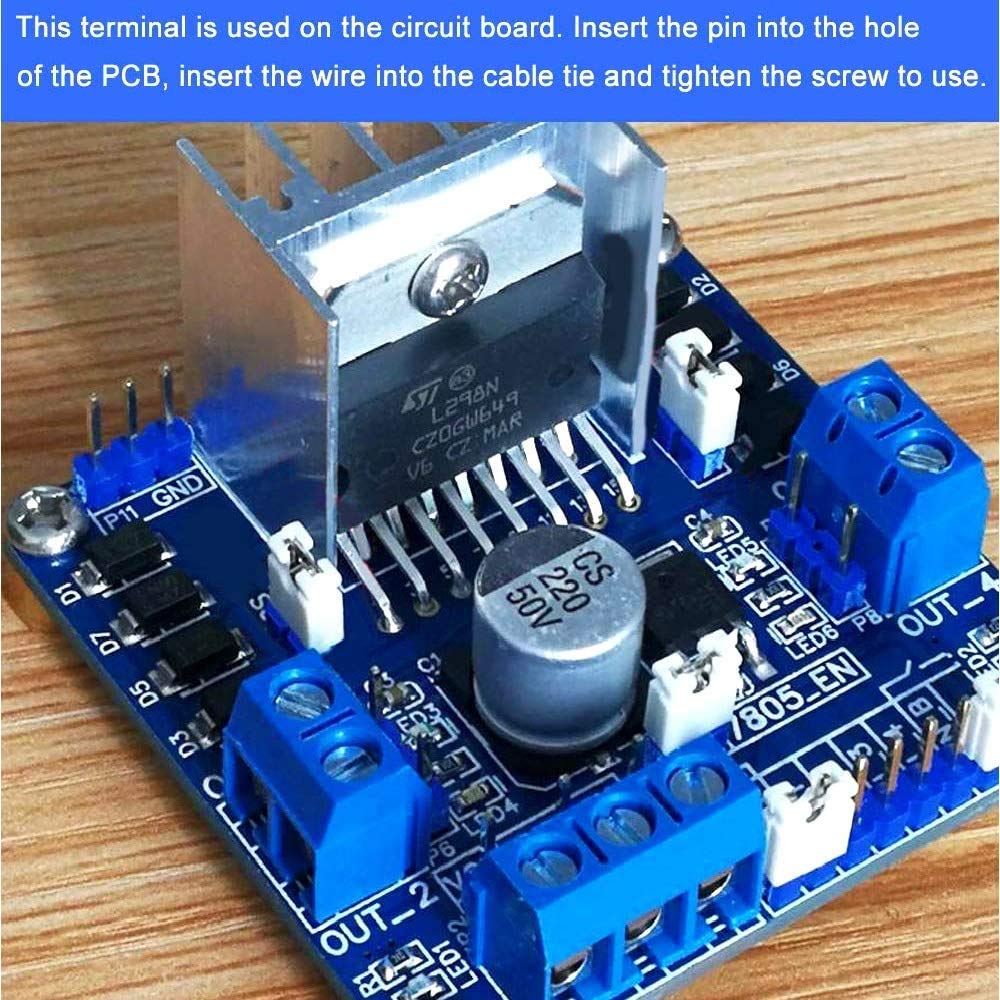 RUNCCI-YUN 110 sztuk 5 mm 2 piny / 3 piny PCB Mount Screw Terminal Block zacisk śrubowy złącze wtykowe, do Arduino (niebieski 2 pin-90, 3 pin-20)