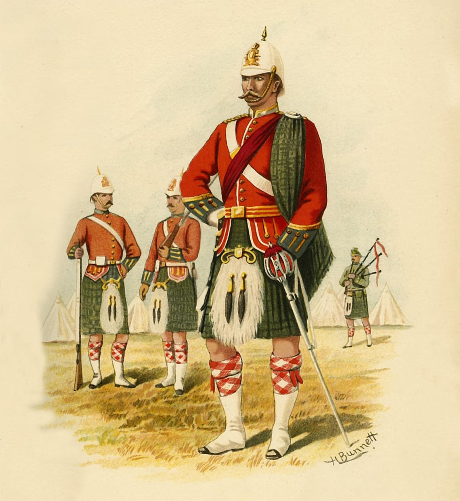 ARTXLXXBN Famous Painting Art Wall Decor Abstract Art Picture the Th Royal Scots of Canada by Godfrey Giles Animal Pictures for Home Decor 60x90cm