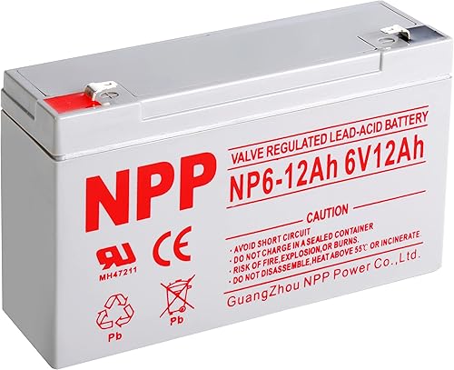 Miniatura 10 de NPP ower NP6-7Ah F1 6V 7Ah SLA - Batería recargable de plomo ácido sellada para niños Trax Dodge Viper Audi TT azul Disney Frozen 4x4 luces