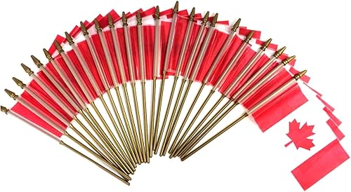 Miniatura 7 de Paquete de 24 banderas miniatura de escritorio y mesa pequeñas de algodón de 4 x 6 pulgadas, a elegir entre 14 países populares del mundo, banderas