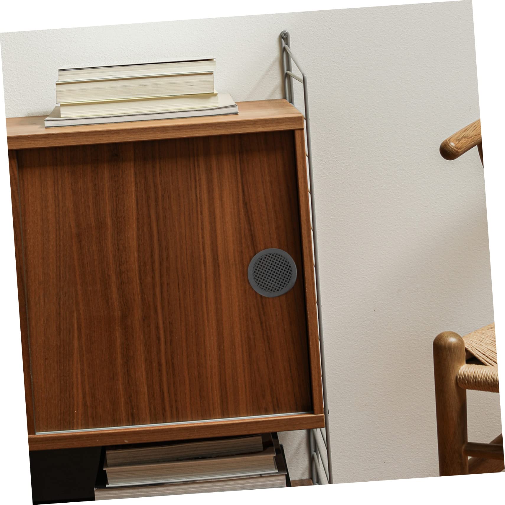 Orificio de Ventilación Redondo para Gabinete 10 Pcs Negro, Rejilla de Malla Plástica Transpirable, Protección contra Polvo y Ventilación Eficaz para Muebles y Armarios