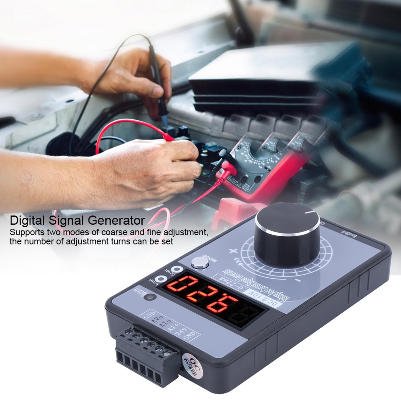 Handheld 0-10V 0-22MA Digital VoltageCurrent Generator Transmitter Analog Simulator