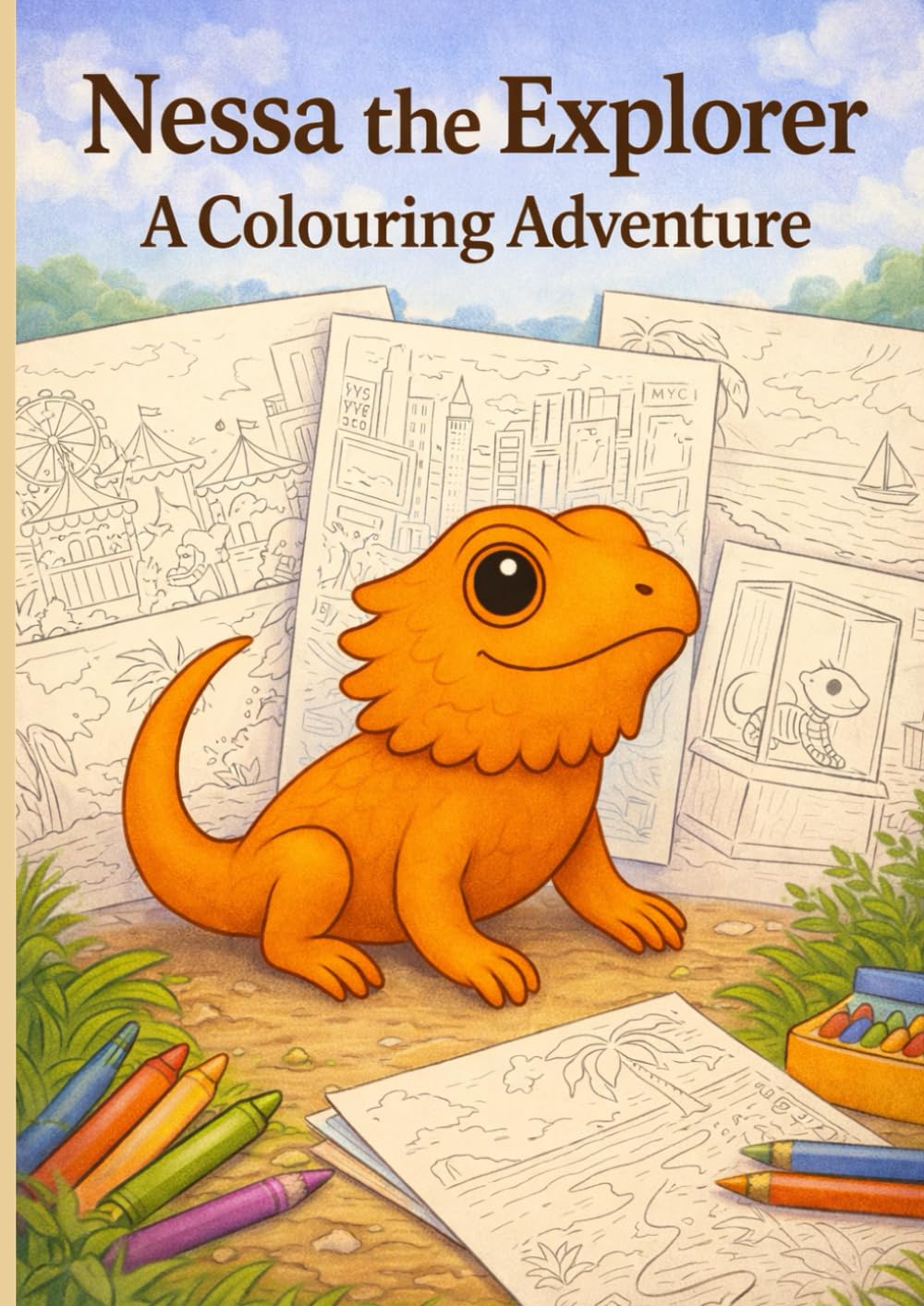 Nessa the Explorer: A Colouring Adventure
