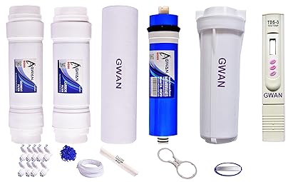 GWAN H TECH India Ro Service kit Membrane Work Upto 2000 TDS for All Type of Water Purifier Combo Kit (2000 TDS Membrane Combo Kit)