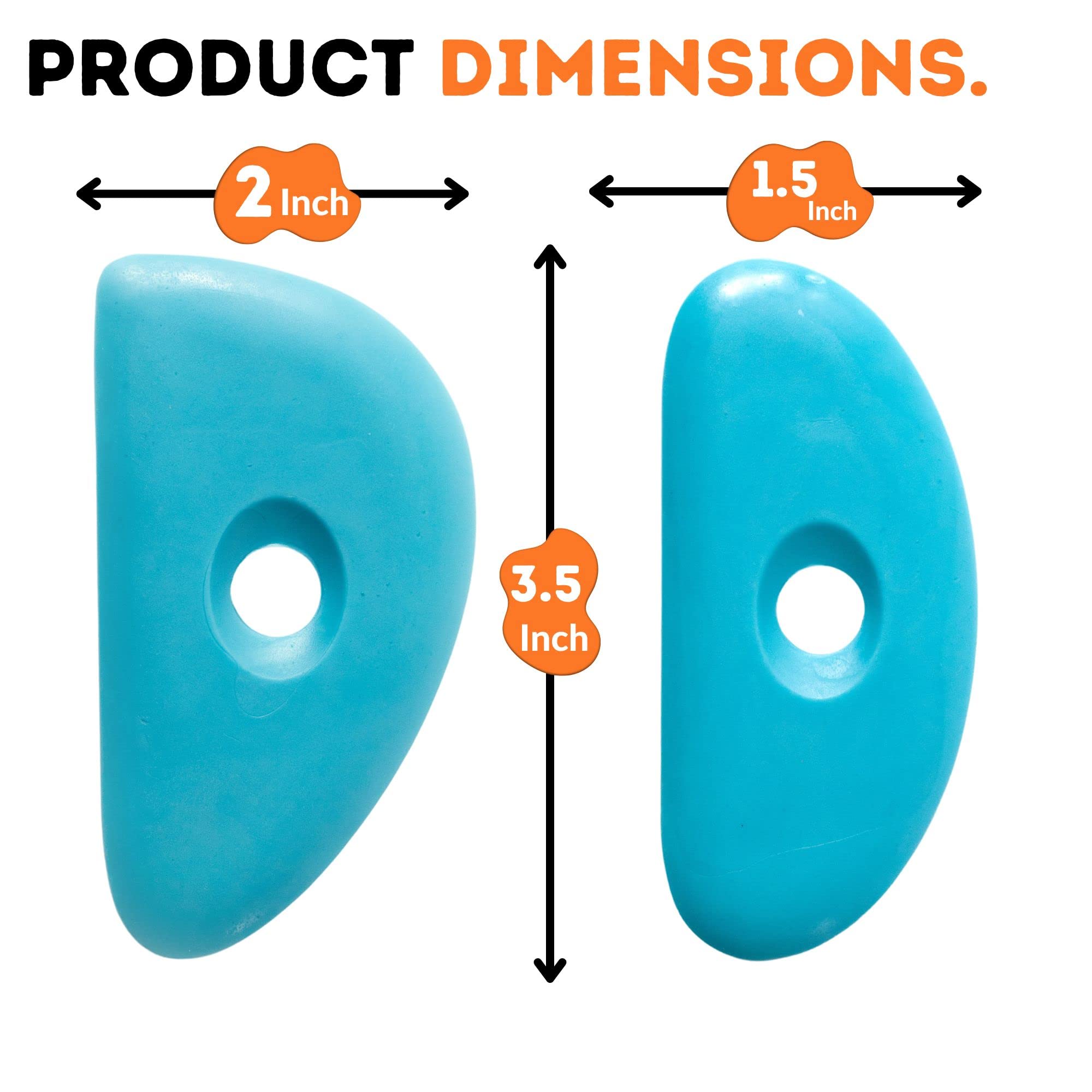 Chester's Clay - Costillas de cerámica de silicona suave – Herramientas, herramienta de modelado azul para, suaviza y da forma mientras elimina las marcas de dedos, escultura de cerámica